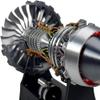 1/25 Simulation Aircraft Turbojet Engine Rotatable Model, Tr900 3D Printed Aircraft Engine Simulation Model, 3D Printed Mechanical Science Education Toy Turbofan Engine Model Kit with Light(Red,B) view 2