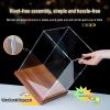 Clear Acrylic Display Case with Solid Wood Base for Trophy, Collectibles, Assemble Cube Display Box Stand Dust Proof Protection Showcase for Action Figures,16x16x12in(LxWxH) view 4