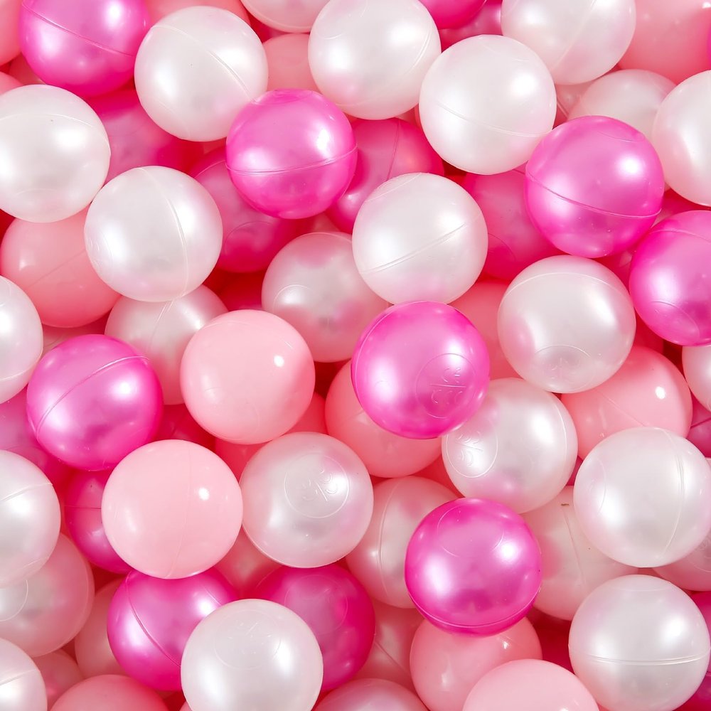 Heopeis Ball Pit Balls for Toddlers- 100 200 500 Non-Toxic Crush Proof Plastic Toy Balls for Toddlers 1 2 3 4 5 Years Old Ball Pool Playroom Playpen, Bounce House, Christmas Party Decoration