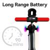 3 Wheel Electric Scooter for Kids Ages 3-10, w/Storage Basket, LCD Screen, Full Body Lights Up, Wide Deck, 5Mph Safe Speed, 90min Riding, Balance Foldable Kick Scooter for Boys & Girls, Black view 2