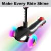 3 Wheel Electric Scooter for Kids Ages 3-10, w/Storage Basket, LCD Screen, Full Body Lights Up, Wide Deck, 5Mph Safe Speed, 90min Riding, Balance Foldable Kick Scooter for Boys & Girls, Black view 4