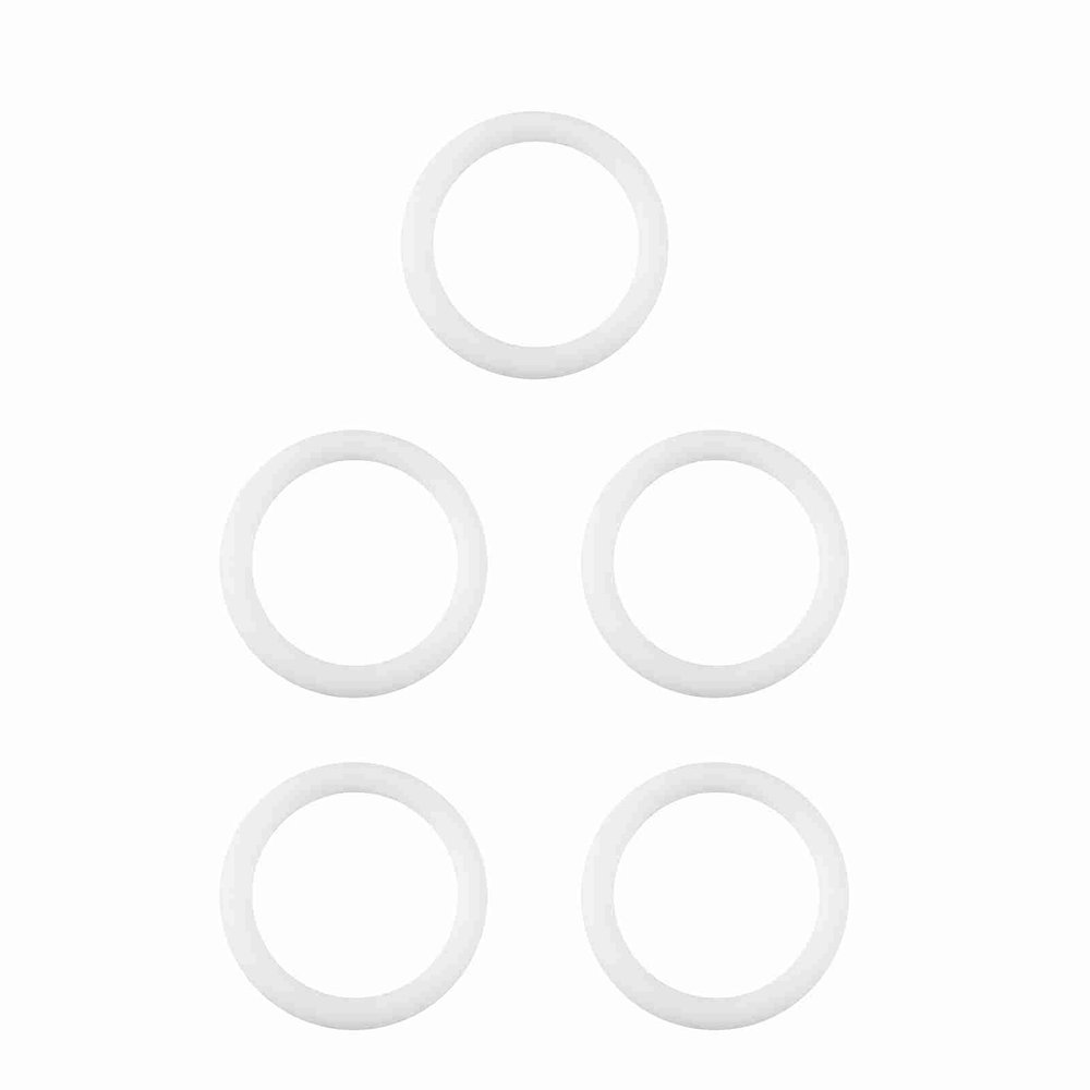 20pcs Silicone Safe O Rings Pacifier Chain Clips Holder for Baby, Durable, Gender Neutral, Easy to Clean, with Silicone Ring, Tri Clamp Heater (White)