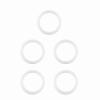 20pcs Silicone Safe O Rings Pacifier Chain Clips Holder for Baby, Durable, Gender Neutral, Easy to Clean, with Silicone Ring, Tri Clamp Heater (White) view 1