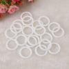 20pcs Silicone Safe O Rings Pacifier Chain Clips Holder for Baby, Durable, Gender Neutral, Easy to Clean, with Silicone Ring, Tri Clamp Heater (White) view 2