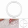 20pcs Silicone Safe O Rings Pacifier Chain Clips Holder for Baby, Durable, Gender Neutral, Easy to Clean, with Silicone Ring, Tri Clamp Heater (White) view 3