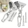 2Pcs Hammock Hanging Kit,1000lb Capacity Ceiling Hanger for Swings,Stainless Steel Hanging Swing Chair Support,Ceiling Swing Mount Heavy Duty,360 Rotate Swing Hooks for Chair & Punching Bag view 1