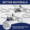 2Pcs Hammock Hanging Kit,1000lb Capacity Ceiling Hanger for Swings,Stainless Steel Hanging Swing Chair Support,Ceiling Swing Mount Heavy Duty,360 Rotate Swing Hooks for Chair & Punching Bag view 3