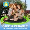 48 inch Saucer Tree Swing for Kids Adult, Larger Flying Swing for Whole Family, 700lbs Weight Capacity, with Adjustable Hanging Straps, for Outdoor Backyard Indoor Playground view 2