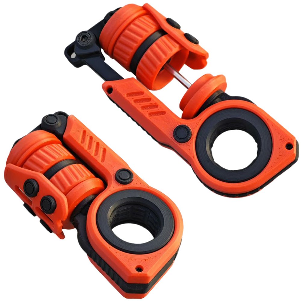 3D Printed SiniaN Fidget Toys, SiniaN Fidget Slider Fidget Spinner Stress Relief Toy Executive Desk Toy for EDC Collectors, Cool Gadgets & Gifts for Men (Red/Black)