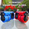3D Printed SiniaN Fidget Toys, SiniaN Fidget Slider Fidget Spinner Stress Relief Toy Executive Desk Toy for EDC Collectors, Cool Gadgets & Gifts for Men (Red/Black) view 2