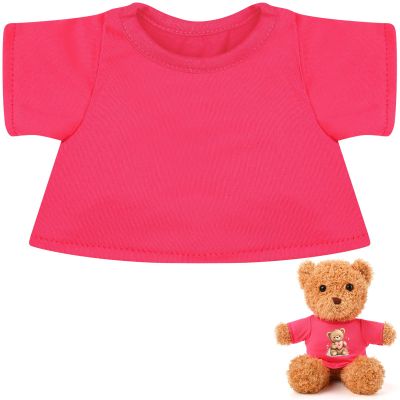 Litherr S Sublimation Stuffed Bear Clothes Shirt Fit 8-12 Inch Plush Animal Tiny Blank Stuffed Animal Tshirt Easy Matching Doll Accessory Make Your Unique Stuffed Doll Outfit