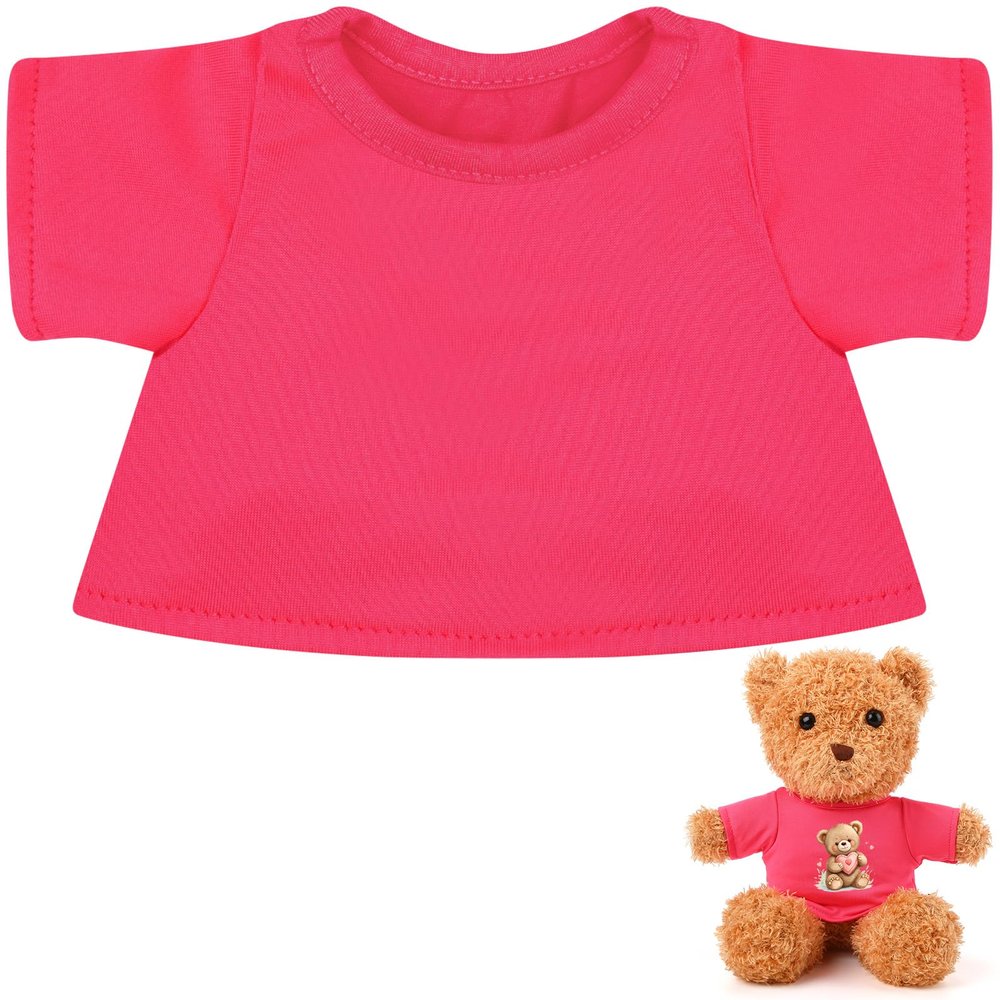Litherr S Sublimation Stuffed Bear Clothes Shirt Fit 8-12 Inch Plush Animal Tiny Blank Stuffed Animal Tshirt Easy Matching Doll Accessory Make Your Unique Stuffed Doll Outfit