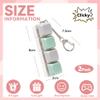 2 Pcs Green Keyboard Fidget Toy, 4 Keys Decompression Keyboard Clicker Fidget for Adult with Keychain for Stress Relief Pass Time view 2