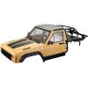 1/10 RC Hard Shell Cab & Back-Half Cage Body Shell Kit for 1/10 RC Crawler TRX4 SCX10 90046 AT4 GEN 8 Scout II,313mm Wheelbase Cherokee Upgrade and Modify (Desert Yellow) view 1
