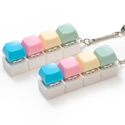 2 Pcs Keyboard Fidget Toy, Loud Clicker Keyboard Fidget for Adults to Relieve Stress and Anxiety Decompression Keyboard Fidget Keychain