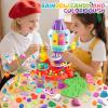 Dough Play Sets for Kids Ages 2-4, Unicorn Theme Dough Tools Toys, Creations Dough Ferris Wheel Kits, Candy & Cookie doughTools Accessories, Classroom Preschool Party Gift for Kids Ages 4-8 view 2