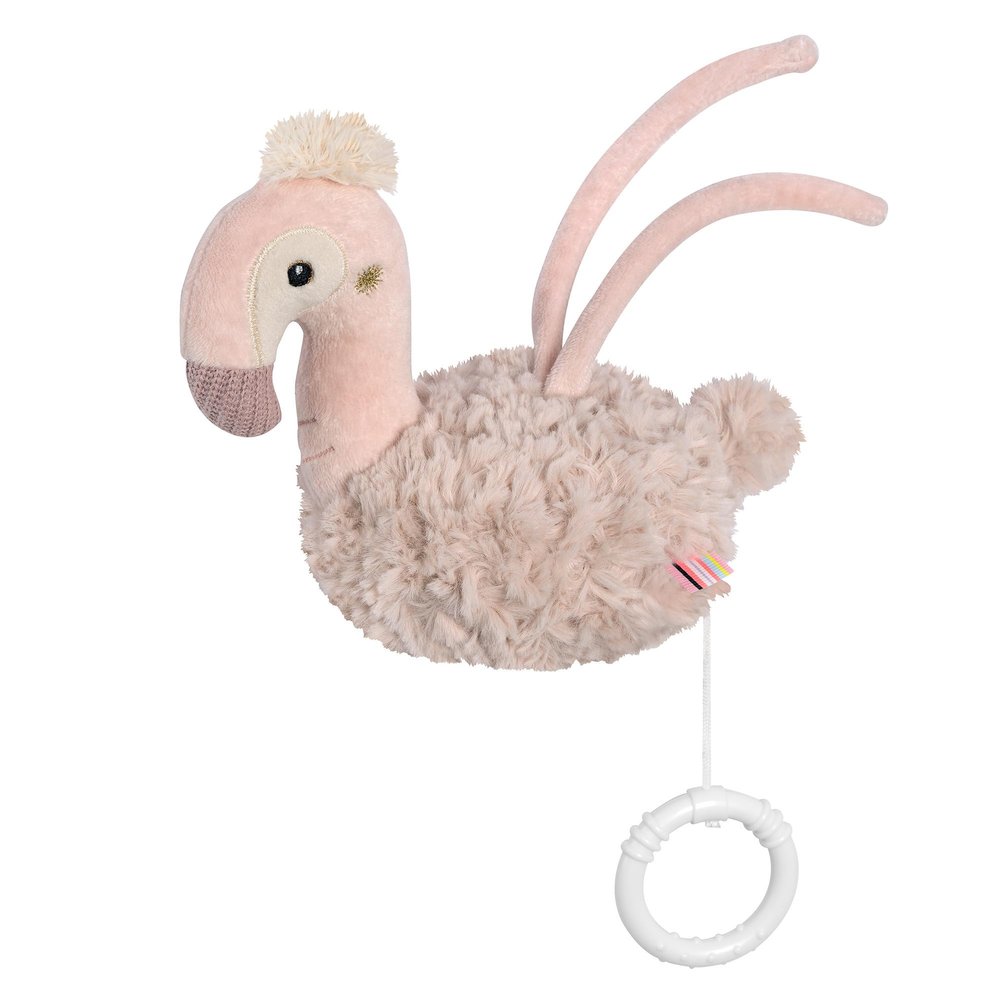 Fehn Flamingo Music Box with Soft and Soothing Melody for Babies and Toddlers from 0 Months