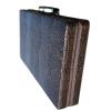 18-inch Premium Leather Backgammon Set for Adults Crocodile Pattern Faux Leather Covering Vintage Board Game Gift for Dad, Husband view 2
