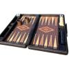 18-inch Premium Leather Backgammon Set for Adults Crocodile Pattern Faux Leather Covering Vintage Board Game Gift for Dad, Husband view 3