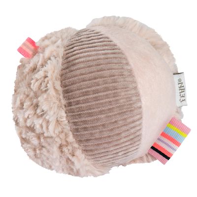 Fehn Play Ball with Flamingo Theme and Material Blend And Rattle for Throwing, Gripping, Rolling, Supports Motor Abilities for Babies, Toddlers from 0+ Month