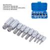 BMLZHO 10 Pcs Triple Square Spline Bit Socket Set M4 to M18 1/4in 3/8in 1/2in Drive CR V Steel Bit Socket Set with Storage Box view 2
