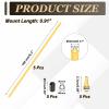 uxcell 160mm Plastic Protection Antenna Tube, RC Antenna Tube with Mount and Cap for RC Car Boat Drone Receiver(Gold Tone Yellow, 5 Pcs) view 2