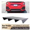 ATATKP Car Rear Bumper Diffuser 4 Shark Fins Spoiler Racing Lower Splitter Compatible for Honda Civic Hatchback Modification MOC Part view 2