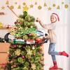 Christmas Train Set 2 in 1 Hanging Around The Tree Train Toys for Toddlers with Luxury Track & Sound and Smoke,Train Toy Set Around & Under The Christmas Tree, Best Indoor Christmas Decoration view 2