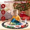 Christmas Train Set 2 in 1 Hanging Around The Tree Train Toys for Toddlers with Luxury Track & Sound and Smoke,Train Toy Set Around & Under The Christmas Tree, Best Indoor Christmas Decoration view 4