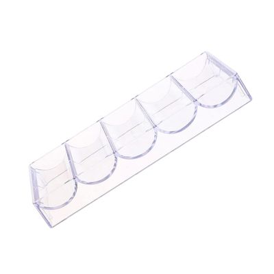 HONITANO Acrylic Poker Chips Storage Box for Organizing and Displaying 100 Chips 1-Piece Container for Game Night Home Use and Tournaments