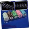 HONITANO Acrylic Poker Chips Storage Box for Organizing and Displaying 100 Chips 1-Piece Container for Game Night Home Use and Tournaments view 3