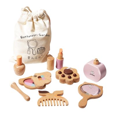 Wooden Makeup Toy Set Pretend Makeup for Birthday Toys Gift Party Girls