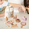 Wooden Makeup Toy Set Pretend Makeup for Birthday Toys Gift Party Girls view 3