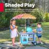 Step2 Grill & Go BBQ Cart with Lights and Sounds for Kids, Play Toy for Toddlers Ages 3+ Years Old, Durable, Easy Assembly, Blue/Gray view 4