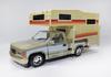 1992 Sierra GT Pickup Truck Gold Metallic with White Sides with Camper Shell American Classics Series 1/24 Diecast Model Car by Motormax 75330-73204GLD view 2
