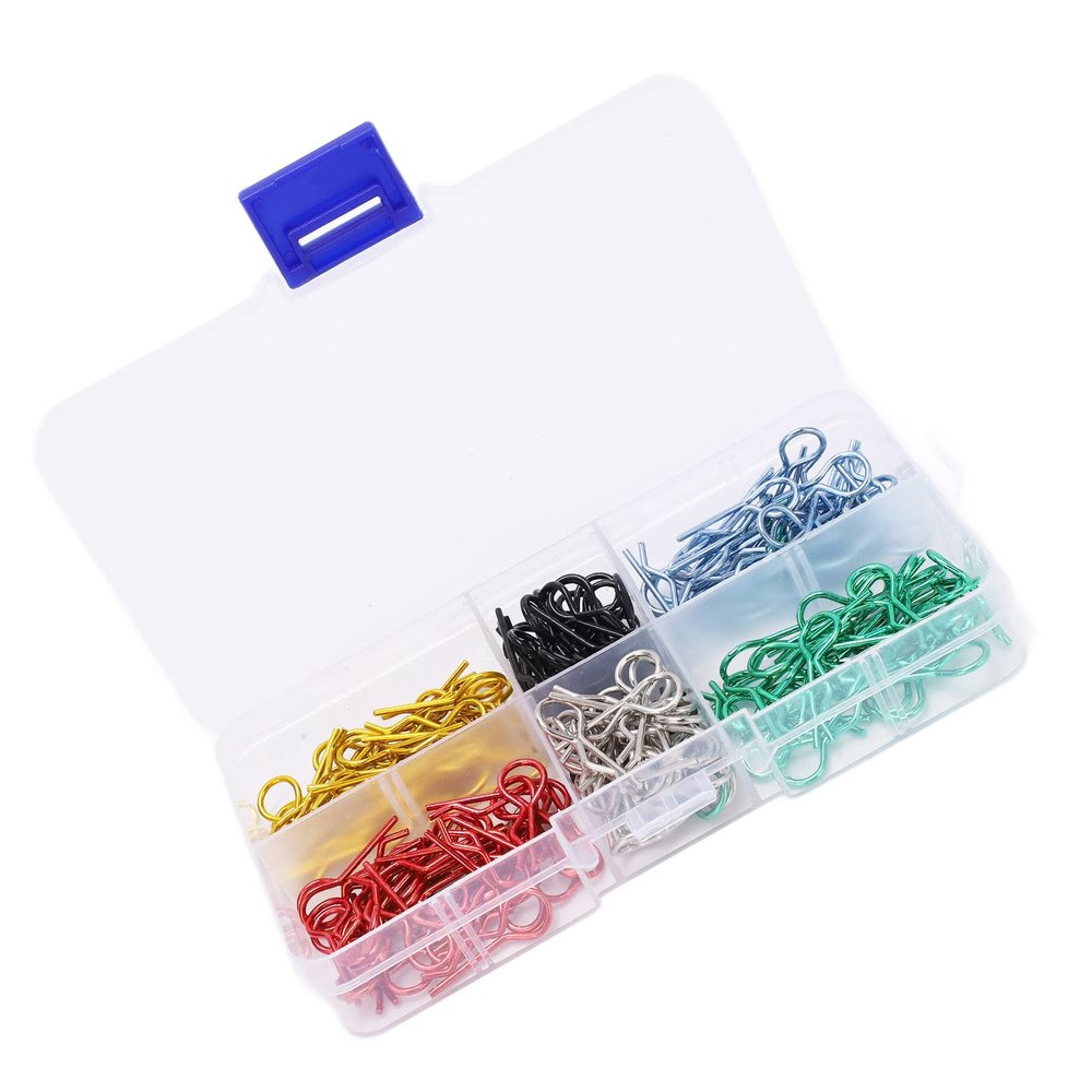 Alomejor Colorful Car Shell Buckle for 1:10 1:12 RC Model Car, Long Service Life, Ideal for All Remote Control, 180 Pcs