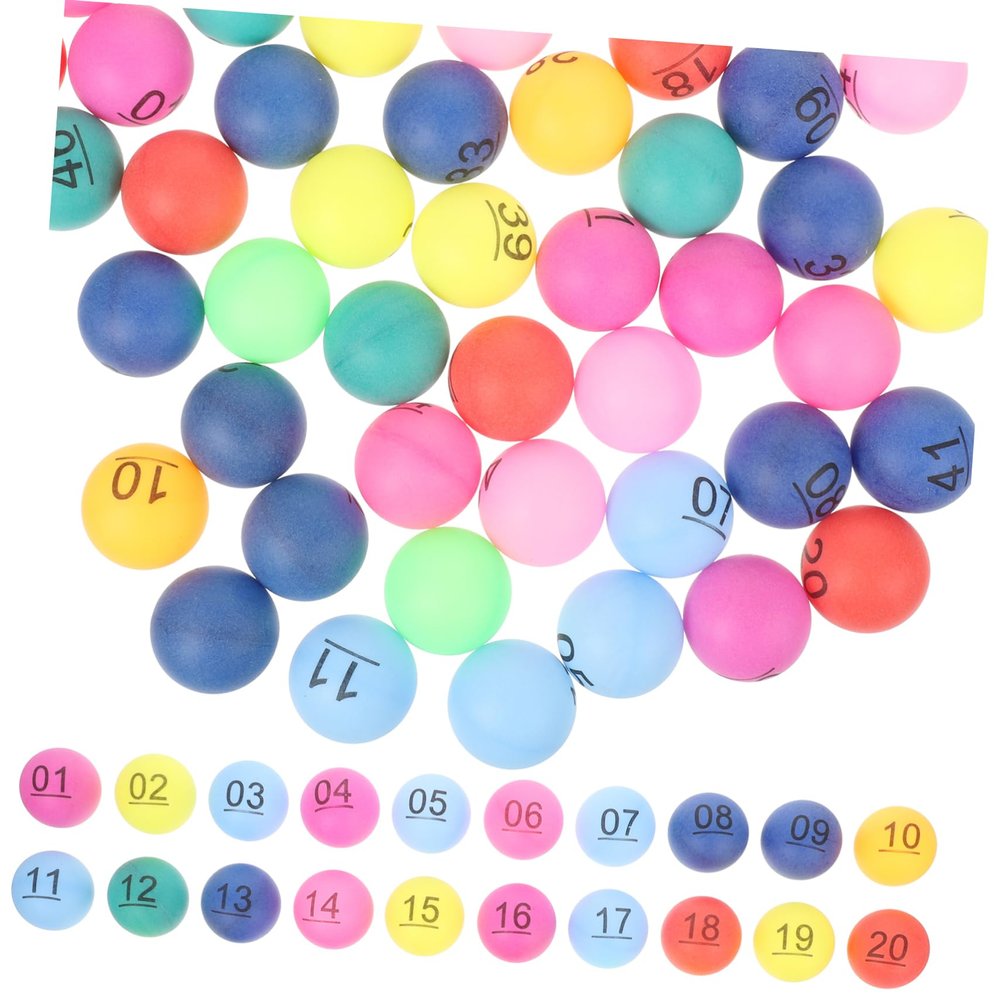 OSOLADY 50 Count High Elastic Raffle Balls Set for Party Games Numbered Entertainment Balls for Home Gatherings and Activities