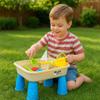 Bo-Toys Beach Sand & Water Activity Table for Kids  Portable Play Table with Lid, Toys & Storage  Outdoor Backyard Summer Toy Set with Shovel, Watering Can, Boat & Molds view 1
