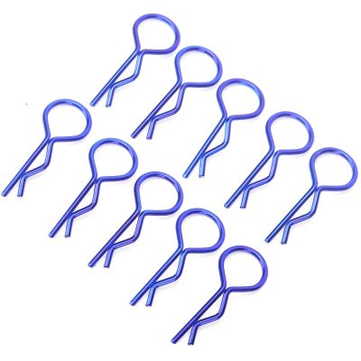 Alomejor RC 13 Mm Body Clips RSHAP Metal PINS for 1/5 1/6 /8/10 RC Car, Light Clips for Car Lovers (Blue)