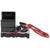 Alomejor High Thermal Conductivity RC Aluminum Alloy Heat Sink for 1/10 RC Model Car, Blue, Dual Fan Structure, for All Brands (Black) view 2