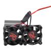Alomejor High Thermal Conductivity RC Aluminum Alloy Heat Sink for 1/10 RC Model Car, Blue, Dual Fan Structure, for All Brands (Black) view 4