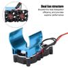 Alomejor High Thermal Conductivity RC Aluminum Alloy Heat Sink for 1/10 RC Model Car, Blue, Dual Fan Structure, for All Brands (Blue) view 4