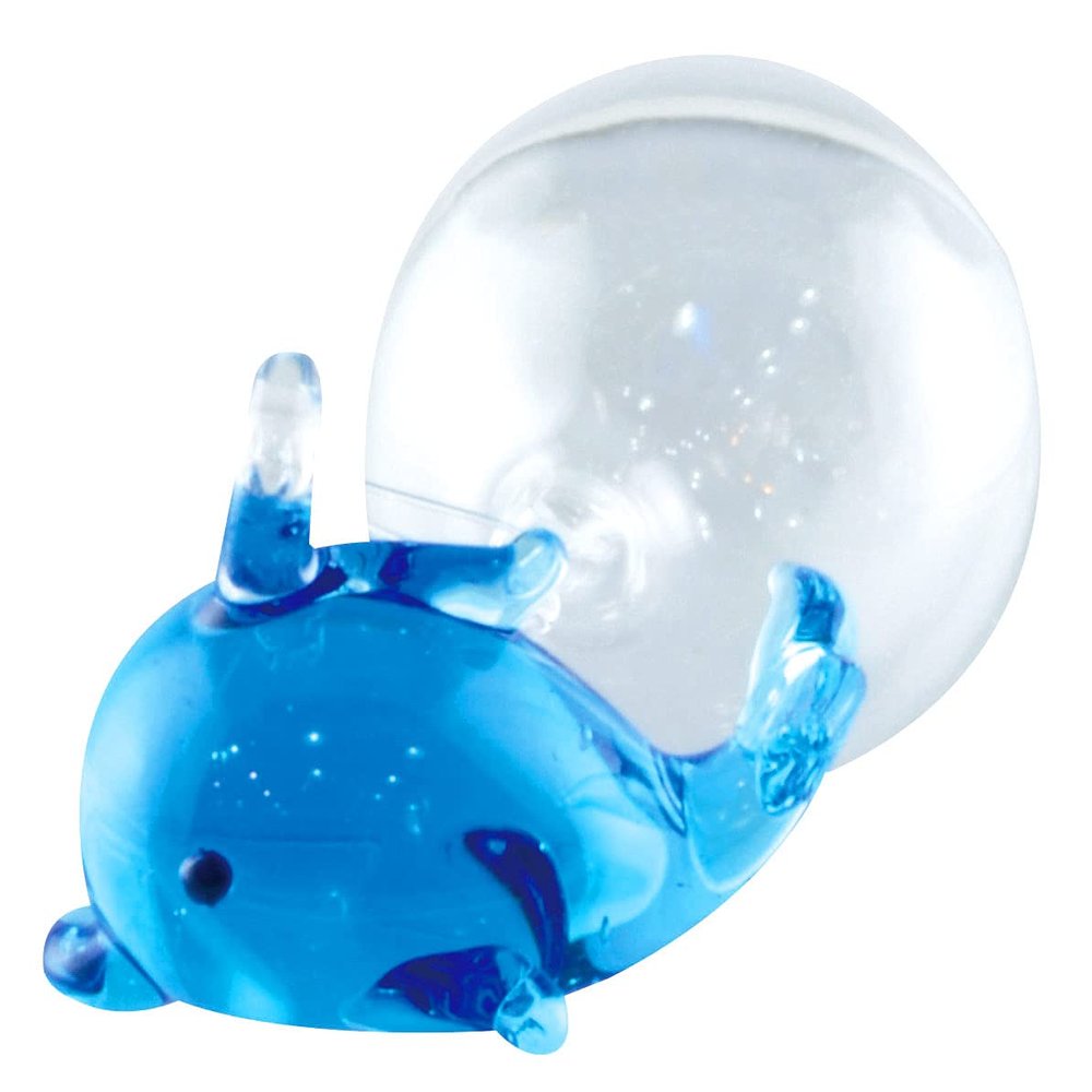 Falkart Cute Handmade Glasswork Float Dolphin Flower Width: 0.8 inches (20 mm) Ball: 0.8 inches (20 mm)