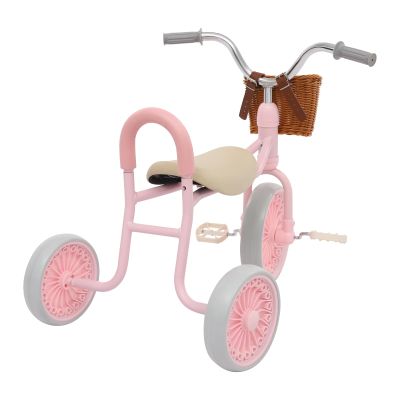 plysbmlygj Retro Multi-Functional Tricycle for Kids Aged 2-6, 70 Handlebar Limit, Rounded Body