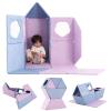 Asweets 18-Piece Magnetic Fort Building Kit for 3+ Kids, Giant Modular Playhouse Panels, Lightweight Panels with Built-in Magnets view 1