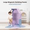 Asweets 18-Piece Magnetic Fort Building Kit for 3+ Kids, Giant Modular Playhouse Panels, Lightweight Panels with Built-in Magnets view 3