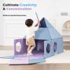 Asweets 18-Piece Magnetic Fort Building Kit for 3+ Kids, Giant Modular Playhouse Panels, Lightweight Panels with Built-in Magnets view 4