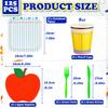 125PCS Back to School Decorations, Notebook Plates Pen Cups Apple Napkins for First Day of School Teacher Graduation Party Dinnerware Supplies (Serves 25 Guests) view 3