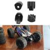DYNWAVE 4 Pieces Shock Guard Cover Protector Aluminum Alloy Upgrades Parts Accessory Anti Collision for 1/14 1/18 RC Car Lightweight, Black view 2