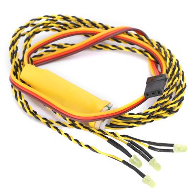 Alomejor Compact RC Car Turn Signal Light Update Kit for Flat Car Drift, 5V-8V Voltage, Suitable for RadiolinkFlyskyFutaba Control, 1 X Light Set RC Modifiers